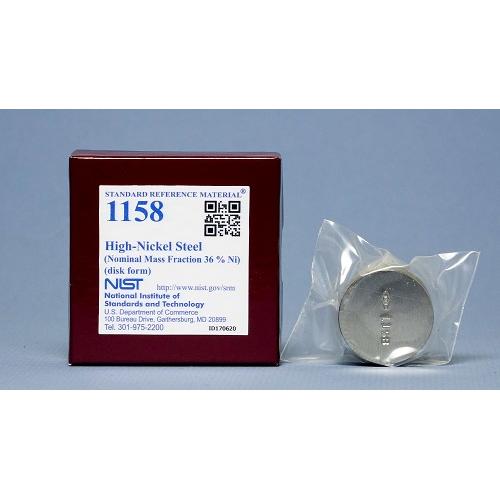 NIST, 1158, High-Nickel Steel (Nominal Mass Fraction 36 % Ni), disk