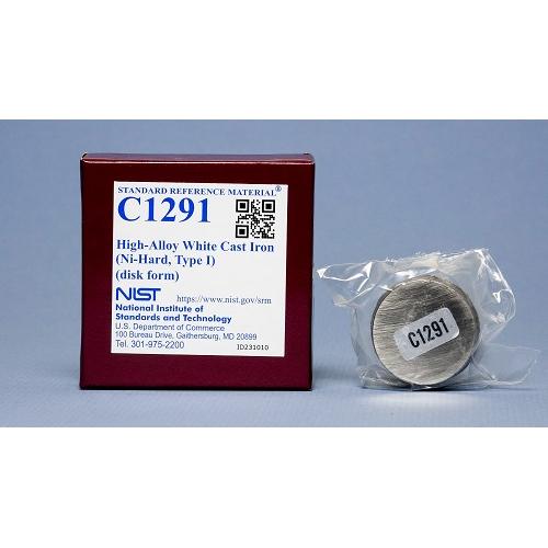 NIST, C1291, High-Alloy White Cast Iron (Ni-Hard, Type I), disk