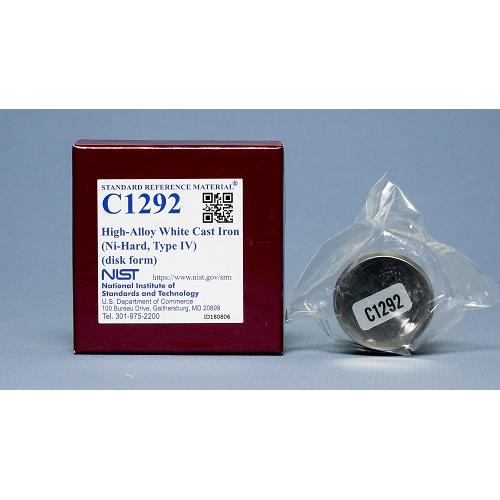 NIST, C1292, High-Alloy White Cast Iron I (Ni-Hard, Type IV), disk
