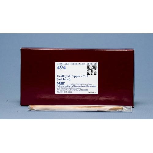 NIST, 494, Unalloyed Copper I (solid), rod