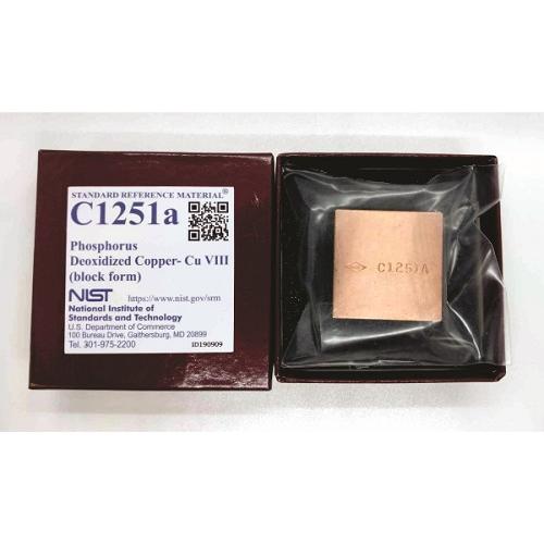 NIST, C1251a, Phosphorus Deoxidized Copper -Cu VIII, block