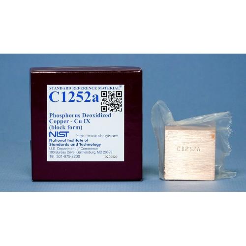 NIST, C1252a, Phosphorus Deoxidized Copper -Cu IX, block