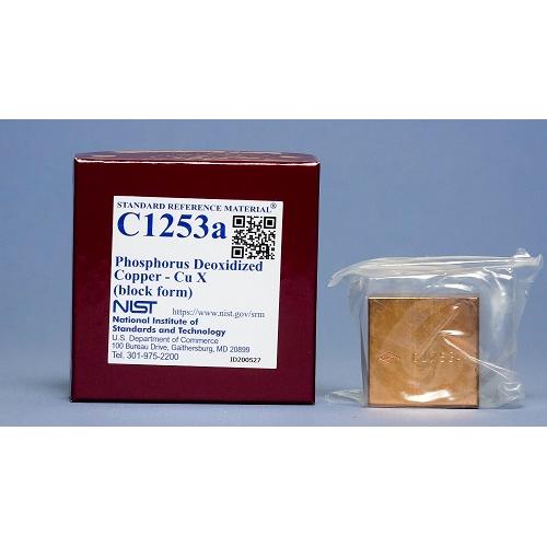 NIST, C1253a, Phosphorus Deoxidized Copper - Cu X, block