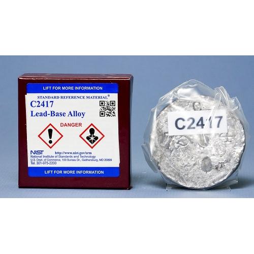 NIST, C2417, Lead-Base Alloy, disk