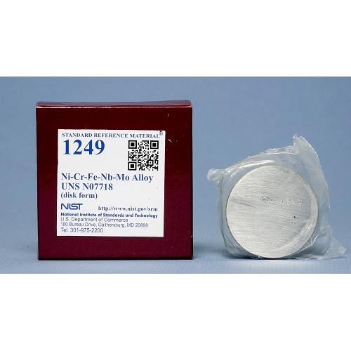 NIST, 1249, Ni-Cr-Fe-Nb-Mo Alloy UNS N07718, disk