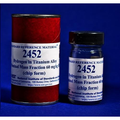 NIST, 2452, Hydrogen In Titanium Alloy (Nominal Mass Fraction 60 mg/kg H) (chip form), 10g