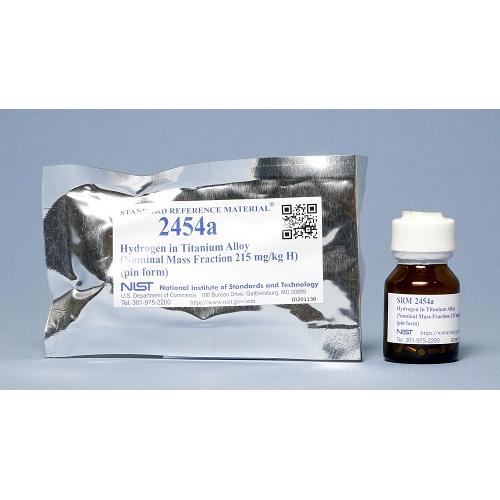 NIST, 2454a, Hydrogen in Titanium Alloy (Nominal Mass Fraction 215 mg/kg H) (pin form), 10g