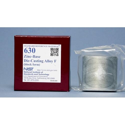 NIST, 630, Zinc-Base Die-Casting Alloy F, block