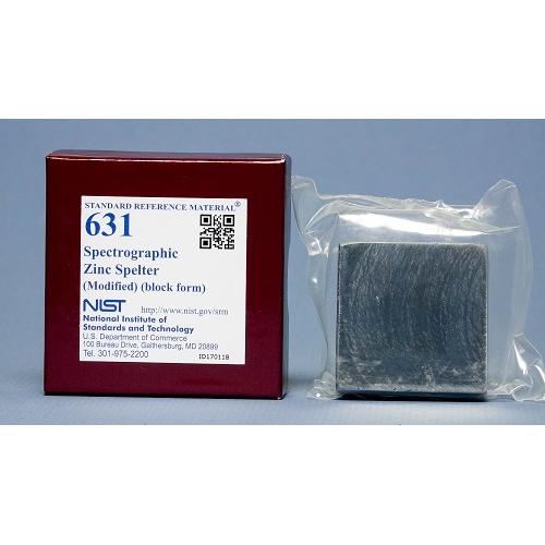 NIST, 631, Spectrographic Zinc Spelter (Modified), block