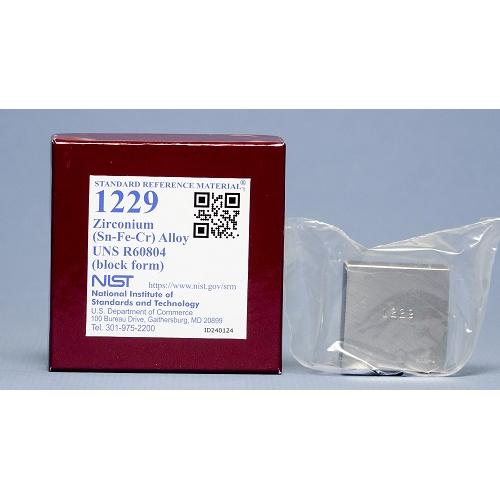 NIST, 1229, Zirconium (Sn-Fe-Cr) Alloy UNS R60804, block
