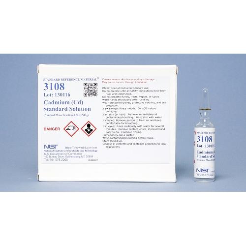 NIST, 3108, Cadmium (Cd) Standard Solution 5 x, 10mL