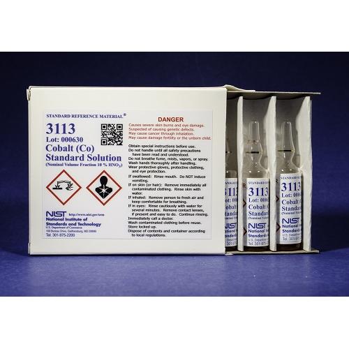 NIST, 3113, Cobalt (Co) Standard Solution 5 x, 10mL
