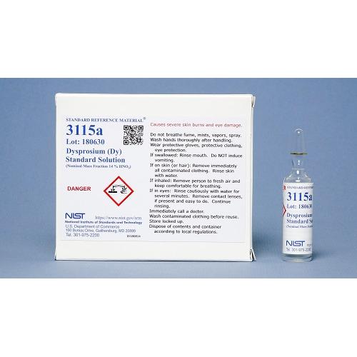 NIST, 3115a, Dysprosium (Dy) Standard Solution 5 x, 10mL