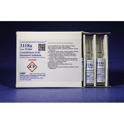 NIST, 3118a, Gadolinium (Gd) Standard Solution 5 x, 10mL