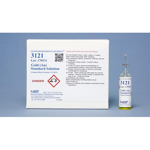 NIST, 3121, Gold (Au) Standard Solution 5 x, 10mL