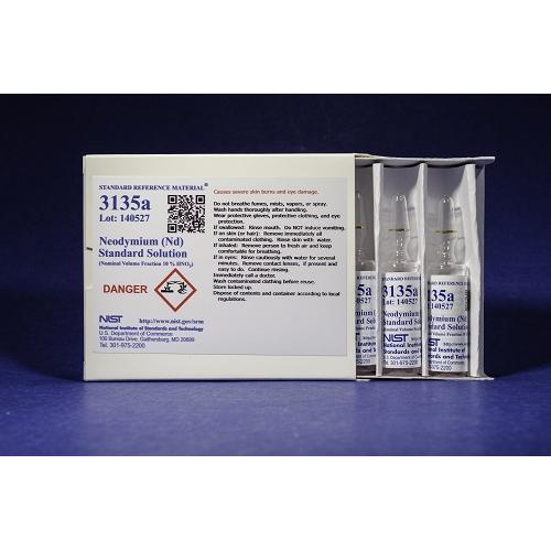 NIST, 3135a, Neodymium (Nd) Standard Solution 5 x, 10mL