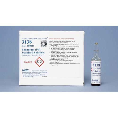 NIST, 3138, Palladium (Pd) Standard Solution 5 x, 10mL