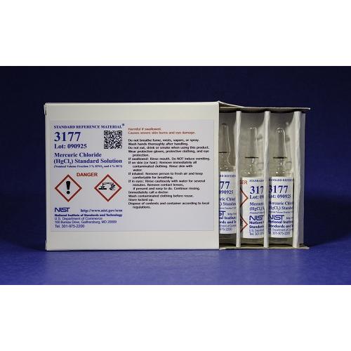 NIST, 3177, Mercuric Chloride (HgCl2) Standard Solution 5 x, 10mL