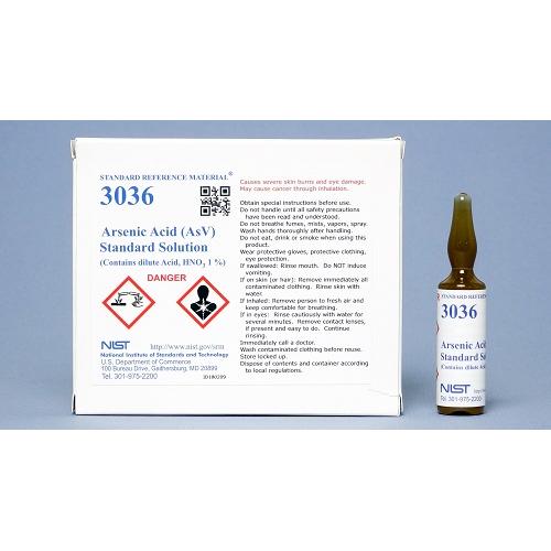 NIST, 3036, Arsenic Acid (AsV) Standard Solution 2 x, 10mL