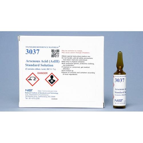 NIST, 3037, Arsenous Acid (AsIII) Standard Solution 2 x, 10mL