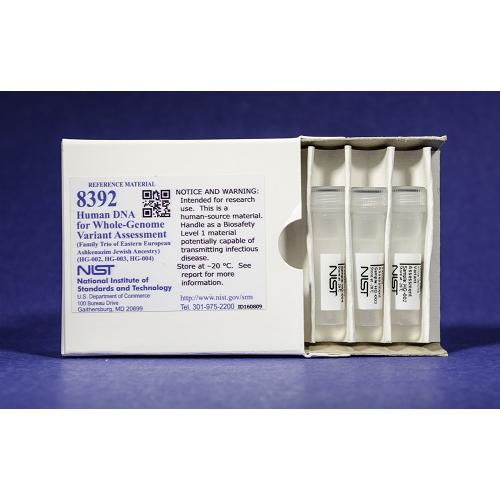 NIST, 8392, Human DNA for Whole-Genome Variant Assessment (Trio of Eastern European Ashkenazi Jewish Ancestry)(HG-002, HG-003, HG-004), 3vials