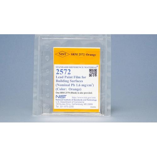 NIST, 2572, Lead Paint Film for Building Surfaces (Nominal Pb 1.6 mg/cm2)(Color: Orange), 1+blank