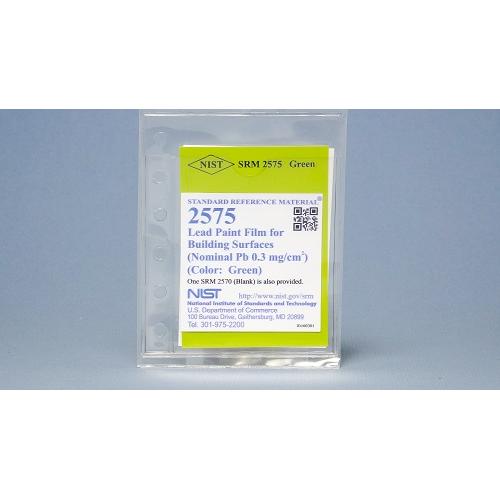 NIST, 2575, Lead Paint Film for Building Surfaces (Nominal Pb 0.3 mg/cm2)(Color: Green), 1+blank