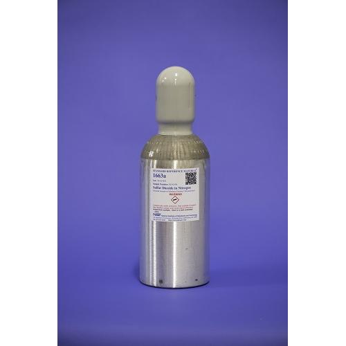 NIST, 1663a, Sulfur Dioxide in Nitrogen (Nominal Amount-of-Substance Fraction 1500 μmol/mol), 6L/cylinder