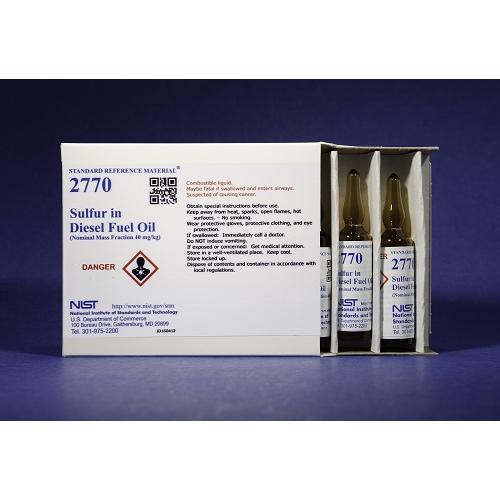 NIST, 2770, Sulfur in Diesel Fuel Oil (Nominal Mass Fraction 40 mg/kg), 10x10mL