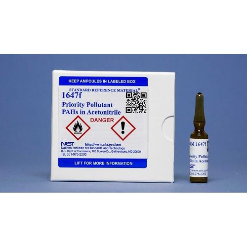 NIST, 1647f, Priority Pollutant Polycyclic Aromatic Hydrocarbons in Acetonitrile, 5x1.3mL