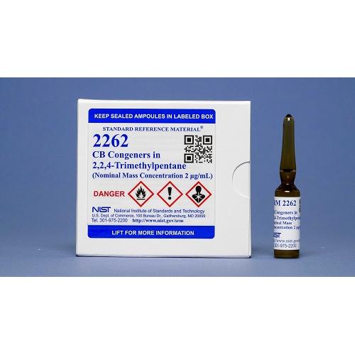 NIST, 2262, Chlorinated Biphenyl Congeners in 2,2,4-Trimethylpentane (Nominal Mass Concentration 2 μg/mL), 5x1.2mL