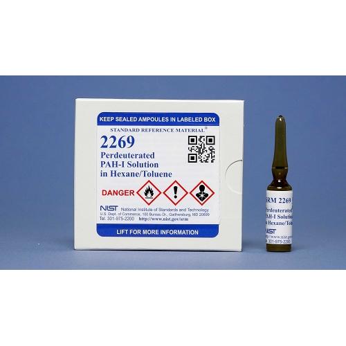 NIST, 2269, Perdeuterated PAH-I Solution in Hexane/Toluene, 5x1.2mL