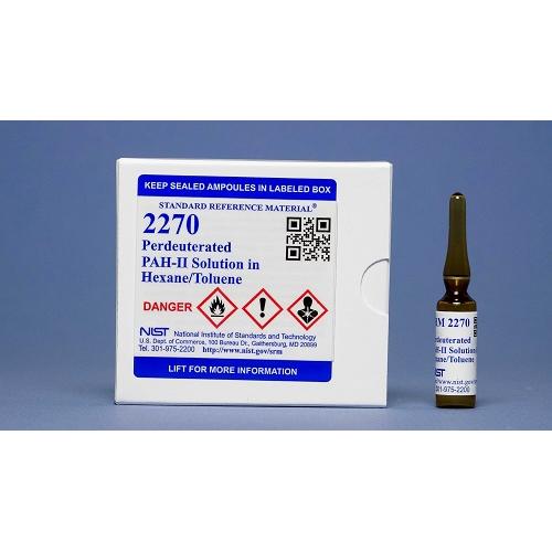NIST, 2270, Perdeuterated PAH-II Solution in Hexane/Toluene, 5x1.2mL