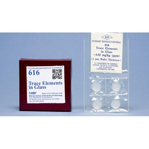 NIST, 616, Trace Elements in Glass, 4wafers