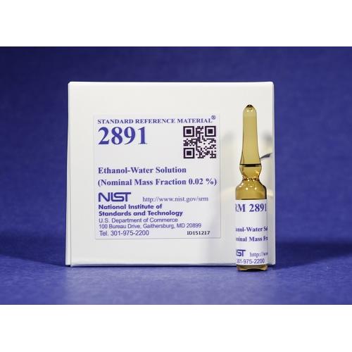 NIST, 2891, Ethanol-Water Solution (Nominal Mass Fraction 0.02 %) 5x1.2, mL