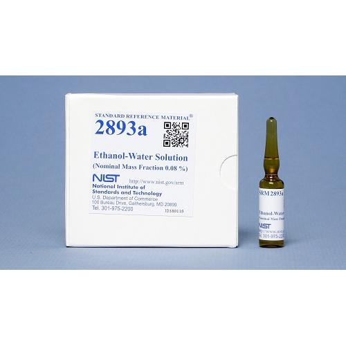 NIST, 2893a, Ethanol-Water Solution (Nominal Mass Fraction 0.08 %), 5x1.2mL