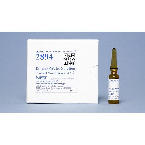 NIST, 2894, Ethanol-Water Solution (Nominal Mass Fraction 0.1 %), 5x1.2mL