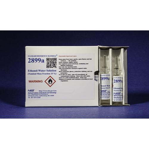 NIST, 2899a, Ethanol-Water Solution (Nominal Mass Fraction 25 %), 5x10mL