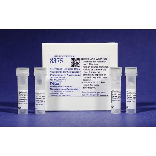 NIST, 8375, Microbial Genomic DNA Standards for Sequencing Performance Assessment (MG-001, MG-002, MG-003, MG-004) 4vials,, 1each