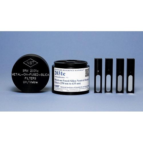 NIST, 2031c, Metal-on-Fused-Silica Neutral Density Filters (250 nm to 635 nm), set(3)