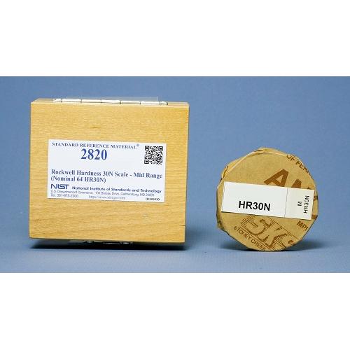 NIST, 2820, Rockwell Hardness 30N Scale - Mid Range (Nominal 64 HR30N), 1block