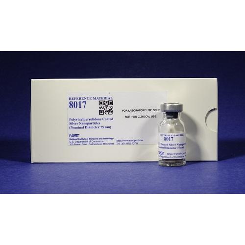NIST, 8017, Polyvinylpyrrolidone Coated Silver Nanoparticles (Nominal Diameter 75 nm), 5vials
