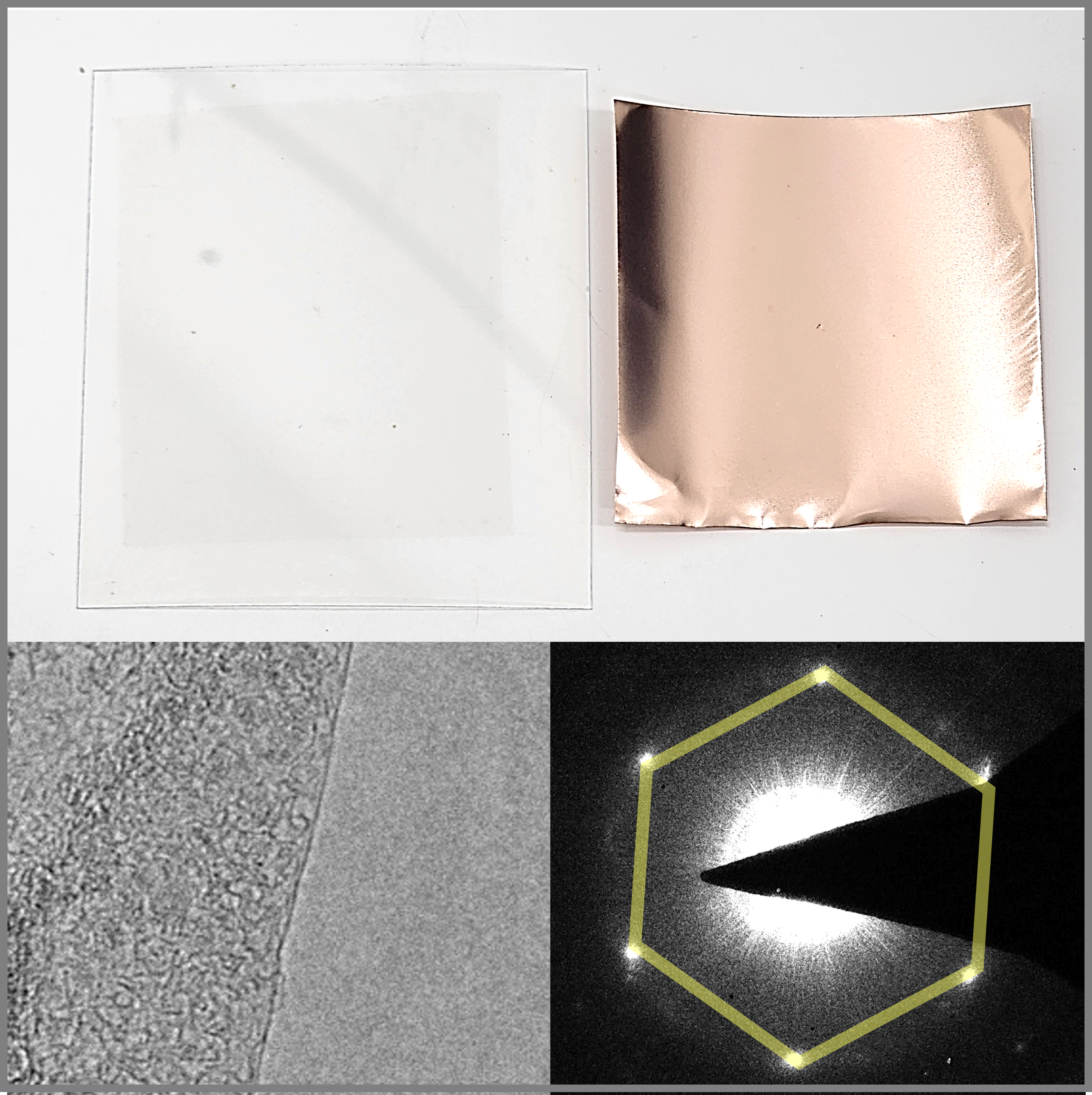 Hexa Energy, CVD Graphene on Copper foil (Simgle/Double/Triple/Multi) / CVD 그래핀 (단일층, 이중층, 삼중층, 다중층)