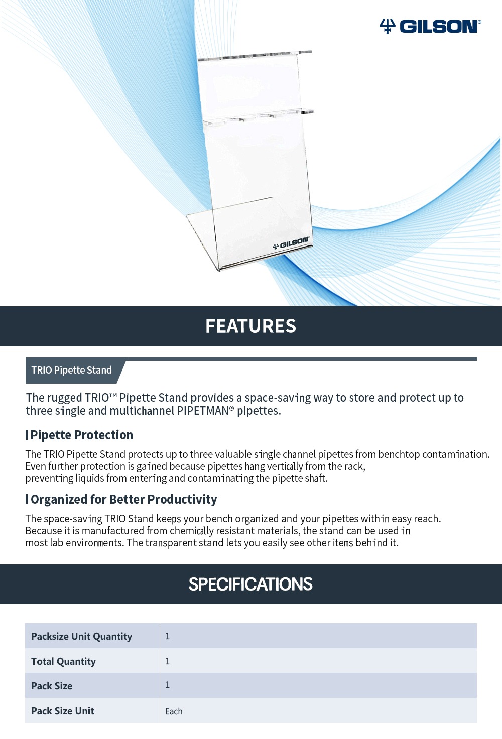 기타/소모품 > Gilson TRIO Pipette Stand/길슨 피펫 거치대 (3대 거치 가능) 코랩샵 KOLAB