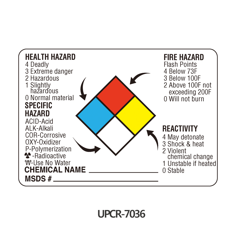 Shamrock labels, Chemical Hazard Label / 케미컬라벨테이프