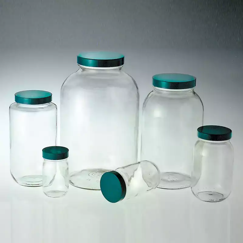 Glass Wide Neck Bottle / 광구병, with Teflon Lined Cap