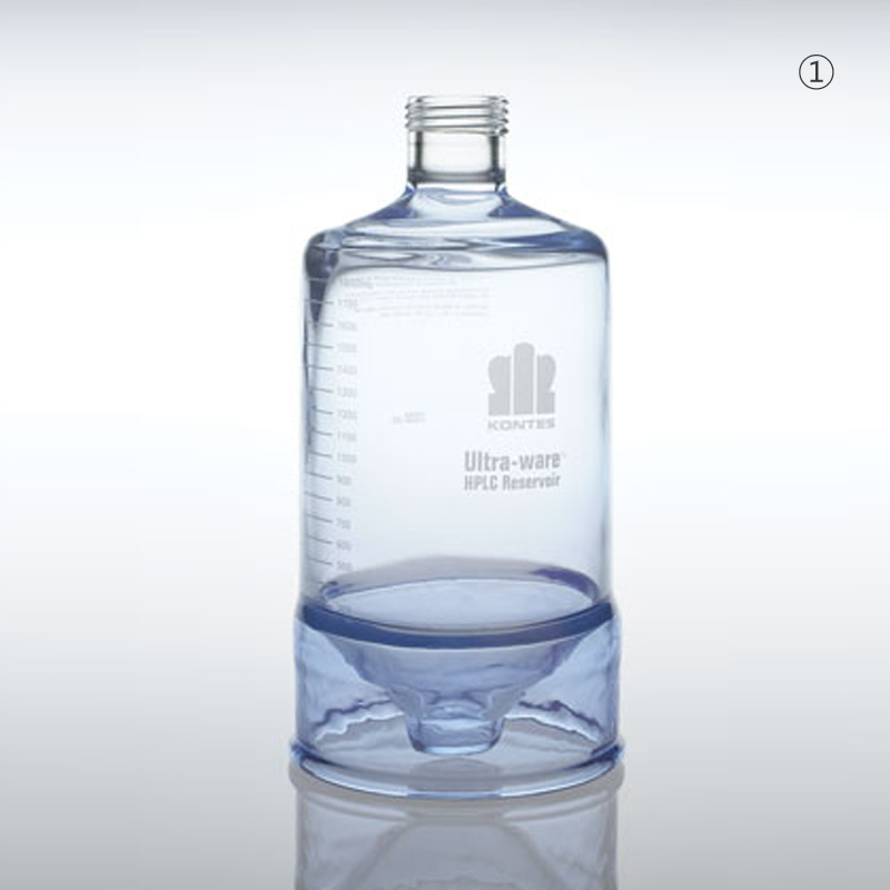 HPLC Reservoir Bottle with Conical Bottom, Kimble® / 코니칼형 HPLC 리져버 바틀