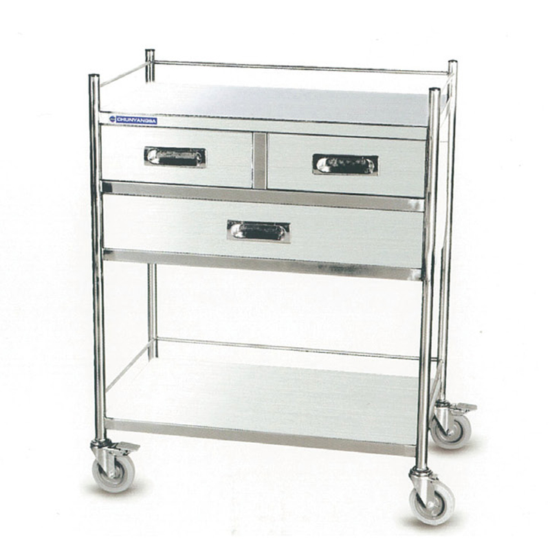 Stainless Steel Cart, Heavy - Duty / 스테인레스서랍식카트, 3단 상/하 서랍식