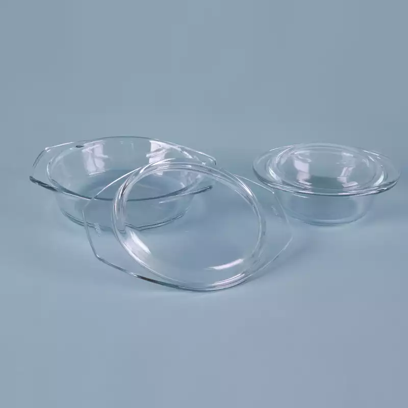 Glass Round Tray with Lid / 유리원형트레이