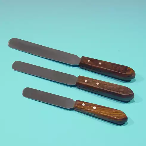 Flat Knive Spatulas Wooden handle / 연고칼